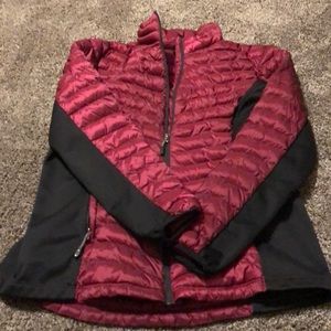 Maroon winter puffy jacket